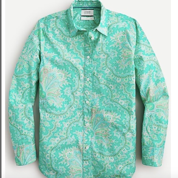 J. Crew COLLECTION Slim-fit crisp cotton poplin shirt in Ratti® pendant paisley - Picture 1 of 10